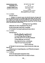 Đề kiểm tra học kỳ II môn Ngữ văn Lớp 8 - Năm học 2016-2017 - Phòng giáo dục và đào tạo huyện Tứ Kỳ (Có đáp án)